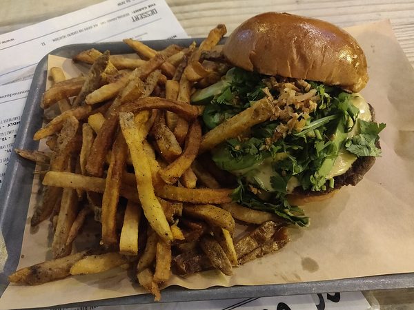 Burger and fries